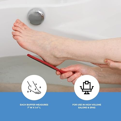 Miniatura 4 de ForPro - Lima de pie Panda rojo, grano 60100, lima de pedicura de doble cara para pies y talones, 10.5 pulgadas de largo (paquete de 6)