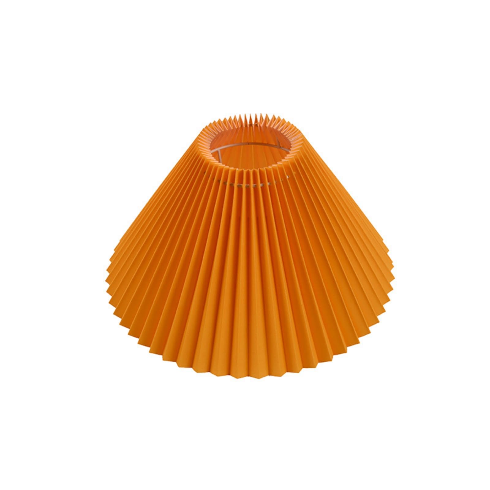 Mateju Pleated Lamp Shade Fabric Lampshade Replacement for Table Lamp Floor Lamp Pendant Light Modern Nordic Home Decor for Bedroom Living Room Hallway (427-2 Orange,20x30cm)