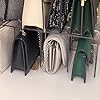 Jwthee Purse Organizer for Closet, Clear Clutch Bag Organizer Purse Storage Organizer Bookshelf Separator Organizers for House, Office (4 Section) #3