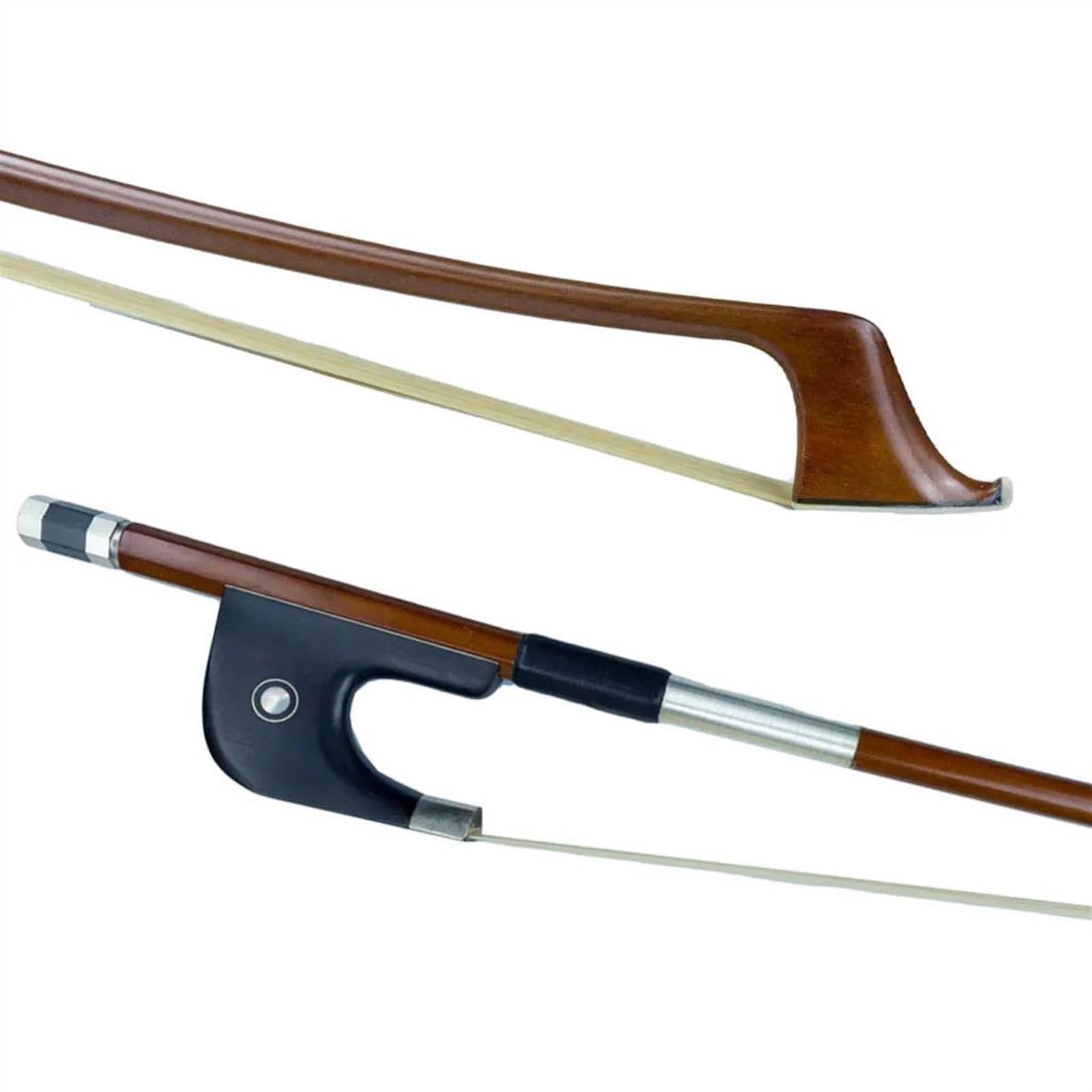 Geigenbogen 4/4 Kontrabassbogen Mongolisches Pferdehaar Kontrabass Ebenholzfrosch Klassischer Premium Kontrabassbogen