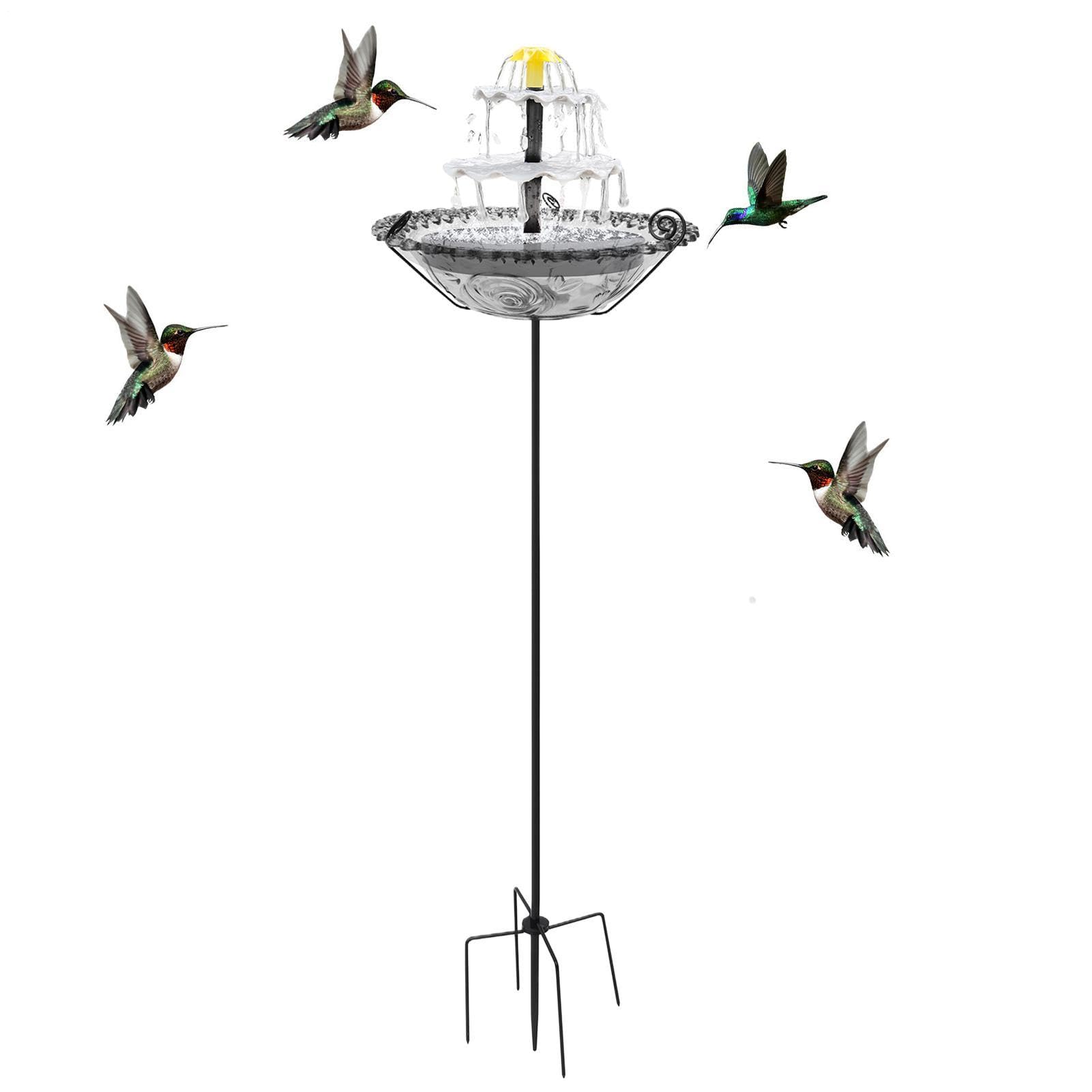 Fontana per Uccelli ad Energia Solare Alimentatore per | per Acqua per Giardinieri Proprietari di Casa Cortile Terrazzo Balcone Giardino