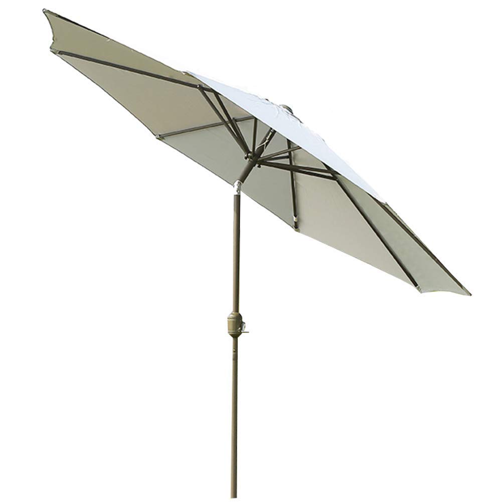 Parasol ogrodowy z korbą aluminiową 2,7 m, parasol z uchylnym baldachimem, w wersji standardowej, składany z korbką, na balkon, taras, parasol ogrodowy, osłona przeciwsłoneczna