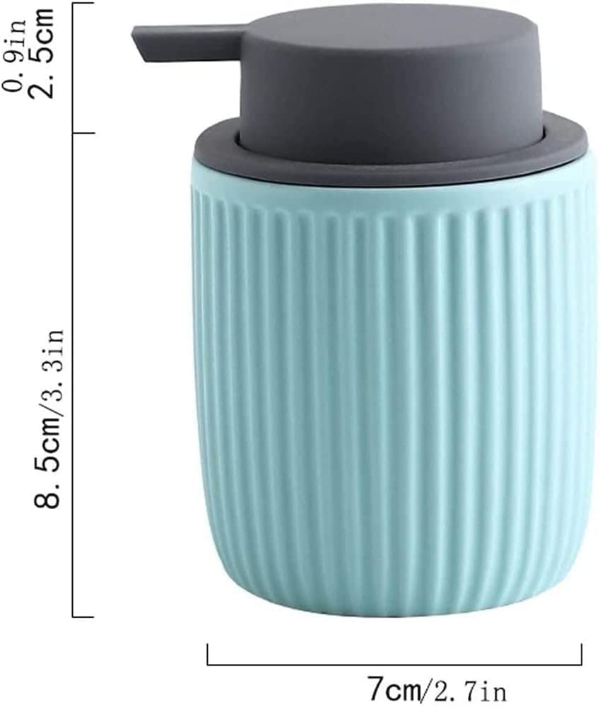 Seifenspender aus Keramik, 307 ml, mit Pumpe, nachfüllbarer Seifenspender für Küche, Bad und Waschraum, elegantes Design