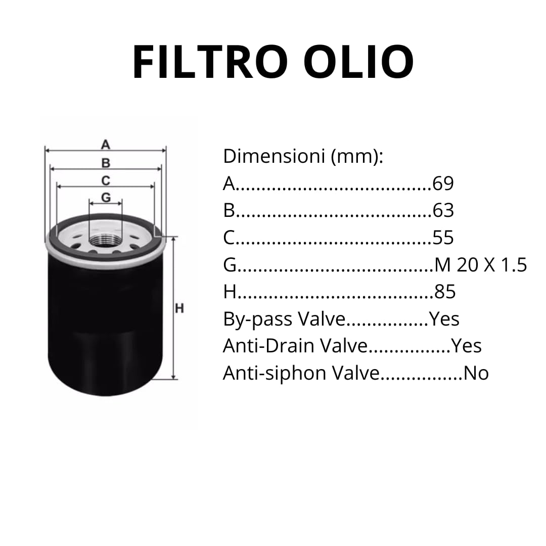 KIT TAGLIANDO + 4 CANDELE COMPATIBILE CON FIAT 500 PANDA 169 312-1.2 BENZINA 44 51 KW 60 69 CV