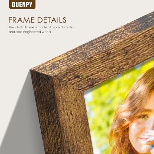 Image of DUENPY 4 Folding 4x6 Accordion Wood Frame Plexiglass Brown