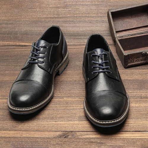 Dress Shoes for Men Retro Men's Derby Shoes Stylish Casual Leather Footwear for Men3