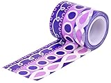 HIART Repositionable Washi Tape, Smoothie Joy Purple, Set of 3