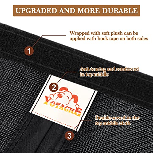 Yotache Reversible Left Right Side Opening Wide Magnetic Screen Door Fits Door Size 72 X 80, Strengthened Polyester Mesh For Front, Patio Sliding Door, Actual Screen Size 74" X 81" #TOP2