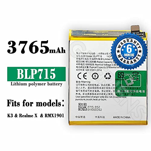 Image of Original BLP715 Battery for Oppo k3 / X / RMX1901 Battery with 6 Month Warranty*** (P00231)