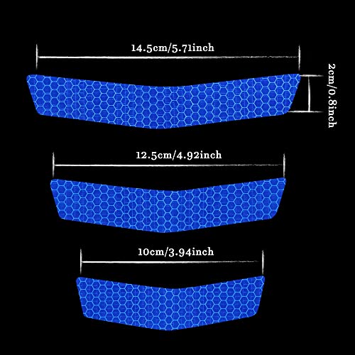 Tomall Strong Reflective Stripe Stickers For Car Bumber High-Intensity Night Visibility Reflective Decals Safety Warning Diamond Grade Waterproof Decor For Car Truck Bike Motorcycle (Blue-2 Sets) #TOP1