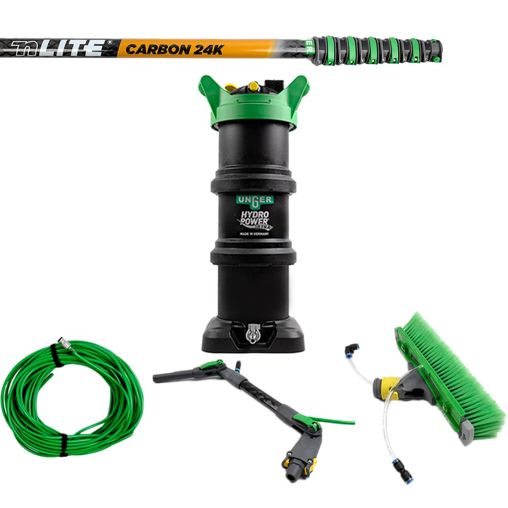 Unger REIWA02 Reinwassersystem HydroPower Ultra Set 14,70 m inklusive 2x Erweiterung CF33G, Harzbeutel