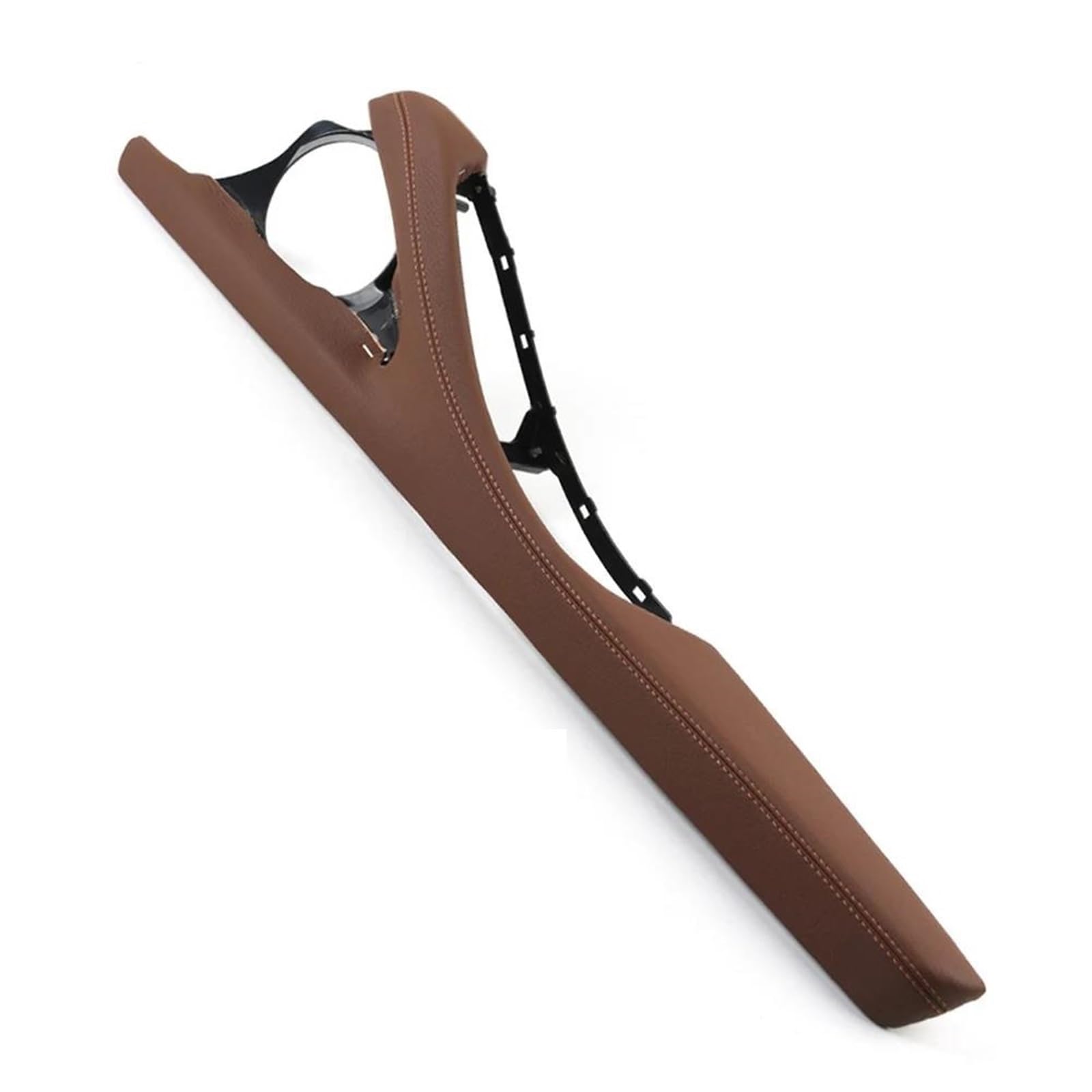 YUEYZHK Interior Door Armrest Leather Outer Frame Support for BMW 5 Series F10 F11 F18 520 523 525 528 530 535(RHD Brown12)