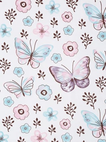 Image of Home Sizzler 210TC Butterfly Whispers Double Bedsheet with 2 King Size Pillow Covers