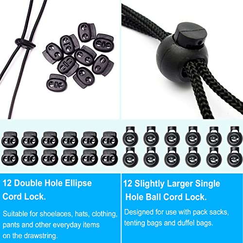 Zushallmy ZHUBIKOU 48Pcs Upgraded Plastic Cord Lock thumb #3