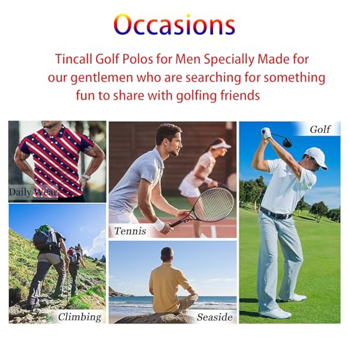 Polo para Hombre Tincall Dry Fit, Manga Corta, Performance 4 Way Stretch con Protección UPF 50 miniatura 7