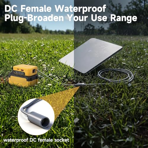 Image of Starlink Mini Battery Adapter Compatible with DeWalt 18V-20V Max Battery to DC Plug Starlink Mini Power Supply, with Independent Button and Low Voltage Protection for Starlink mini Batteries