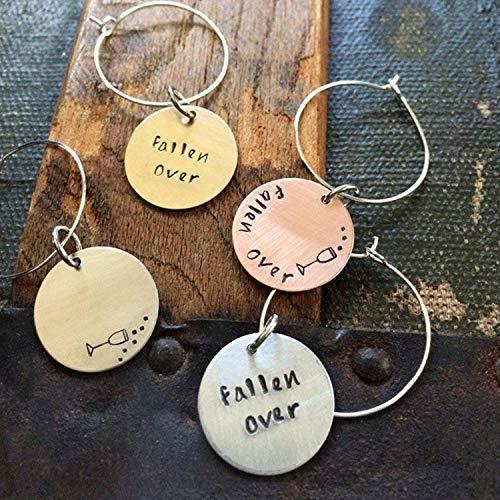 Bronagrand 100 Pieces Silver Plated Wine Glass Charm Rings Earring Hoops 25Mm #TOP6