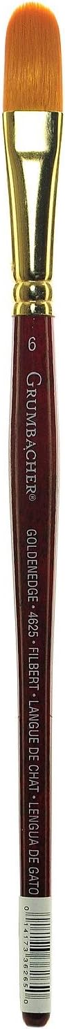Grumbacher Goldenedge Watercolor Brushes 6 Filbert [Pack of 3 ]