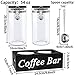 WYTAOHZL 2PCS Glass Coffee Containers with Shelf 54oz Coffee Station Organizer Glass Coffee Bean Storage with Spoon Coffee Canister Set Jars with Airtight Locking Clamp for Coffee Bean Ground Nuts