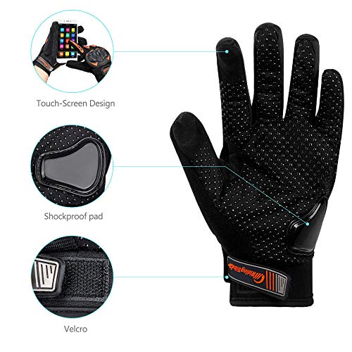 Bike Cycling Gloves- MOSFiATA Neutral Full-Finger Touch Screen Motorcycle Gloves for BMX ATV Mountain Bikes Road Racing Bicycles Rock Climbing Cross-Country Motorcycles etc. - Thumbnail 4