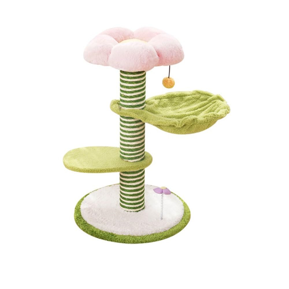 Muebles para Gatos Árbol for Gatos de Varios Niveles, Poste rascador for, Hamaca, Pelota Colgante, Juguete, apartamento semicerrado for(Pequeño)