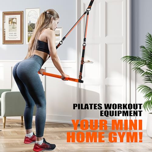 KUTIZE Pilates Bar Kit with Resistance Bands, Portable Pilates Equipment for Leg, Hip, Waist, Arm, Squats Exercise Equipment for Home Gym Workouts, Adjustable Resistance Bar Set for Full Body Workouts by KUTIZE - Image 7