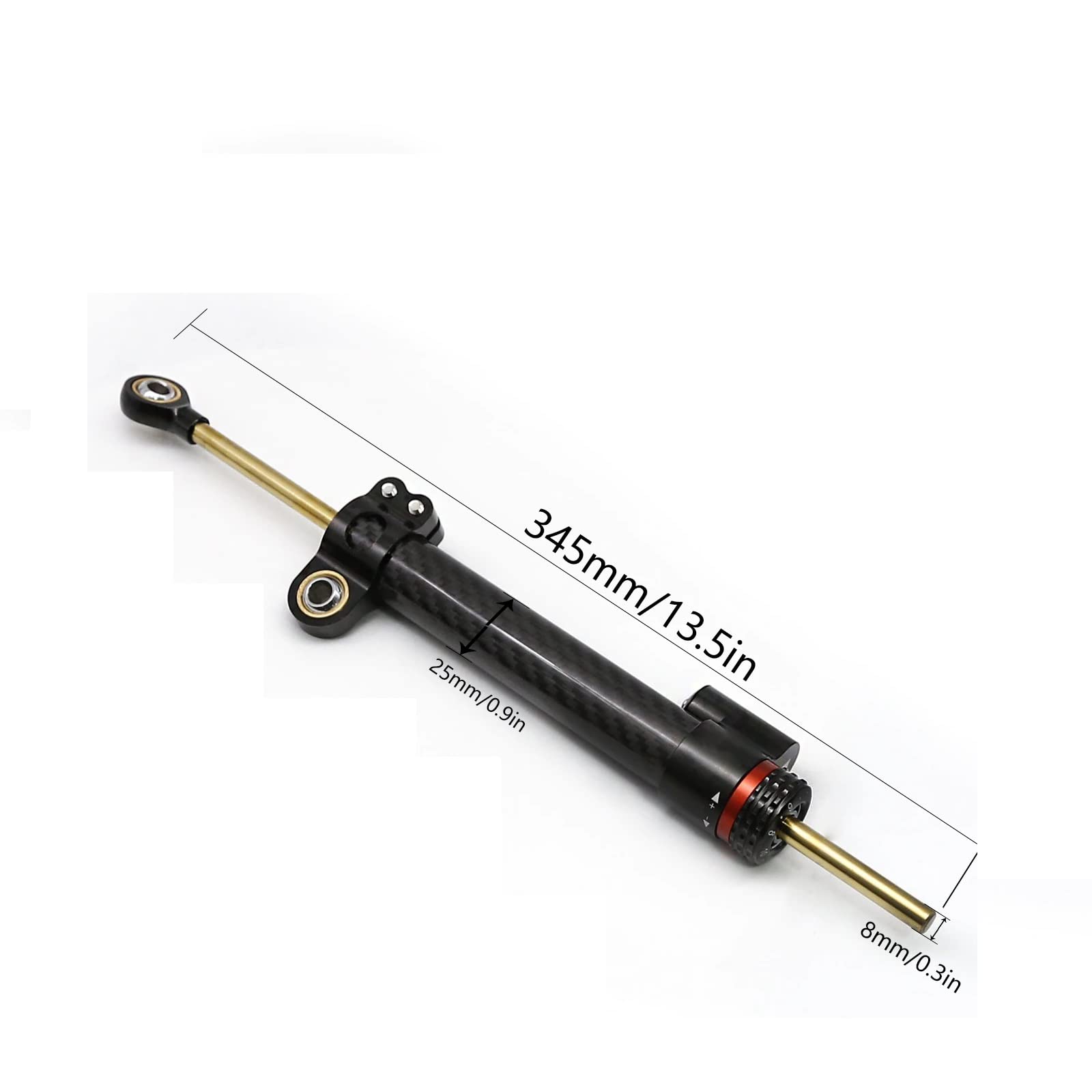 Matrix Amortisseur de Direction Stabilisateur de Moto CNC MOTO, PITBIKE KAWASAKI YAMÁHA SUZUKÍ HÓNDA APRILÍA (343mm.)