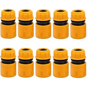 Slangverbinder, 1/2 inch, kunststof, 10 stuks slangaansluiting, waterkraan, tuinslangaansluiting, snelkoppeling, perslucht, adapter waterkraan, tuinslang voor het verbinden van tuingereedschap