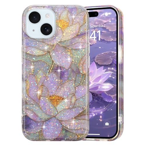 Ethanger für iPhone 15 Hülle Blumen, Lotus
