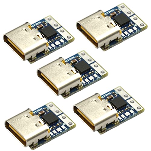 (5 Pack) JacobsParts USB-C PD 28V DC Fixed Voltage Power Trigger Module 5A Type-C Female Input