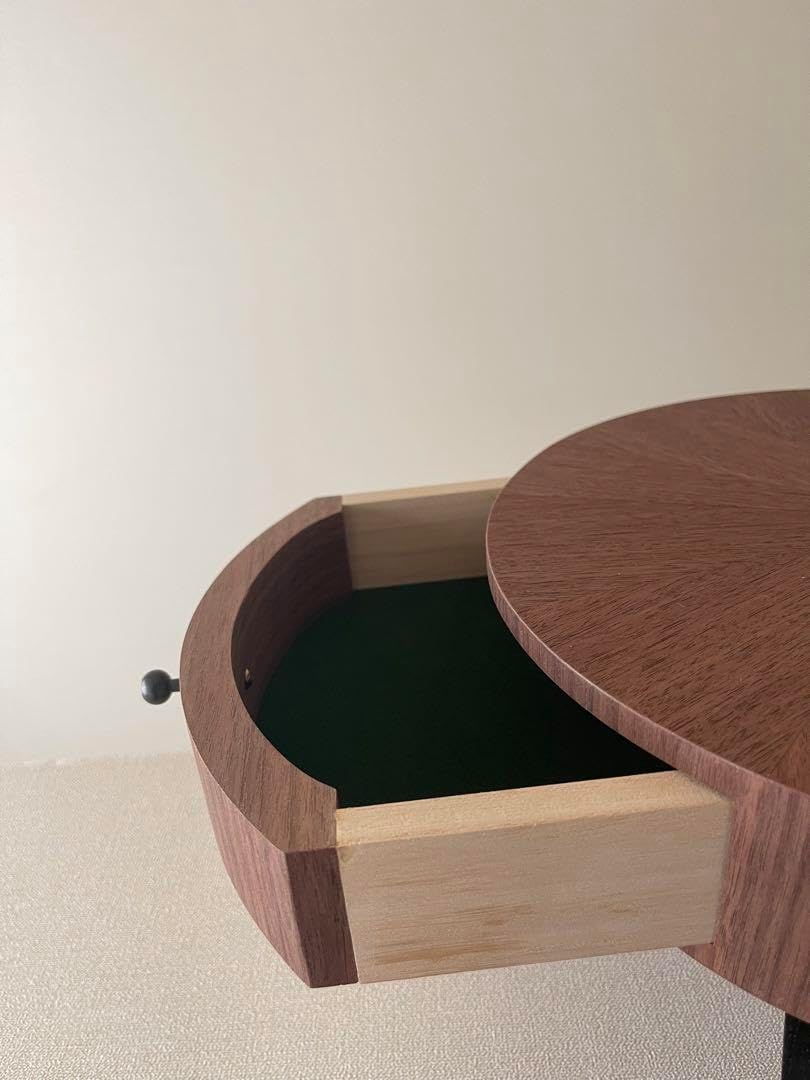 天板ウォールナット突板　卓袱台　ちゃぶ台 天板ウォールナット突板 卓袱台 ちゃぶ台 直径90ウォールナット NO.1