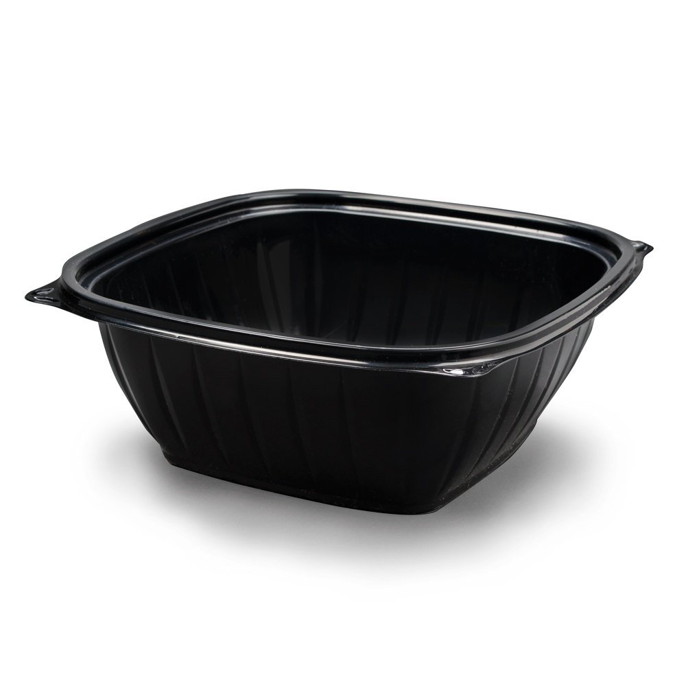 Dart B64SB 64 oz Black PP Square Bowl (Case of 252)