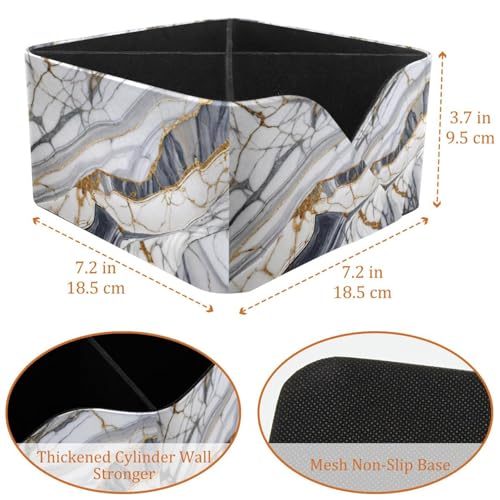 Boîte de rangement rectangulaire compartimentée marbre maquillage bureau