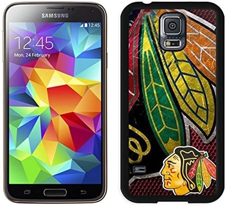 Samsung Galaxy S5 G9008V Chicago Blackhawks Black Cellphone Case Handmade and Lu