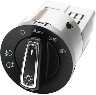 Interruptor Faro automóvil para Passat para Polo para Sedán para B5 Interruptor Control Faros Sensor Incorporado Fondo Blanco(B)