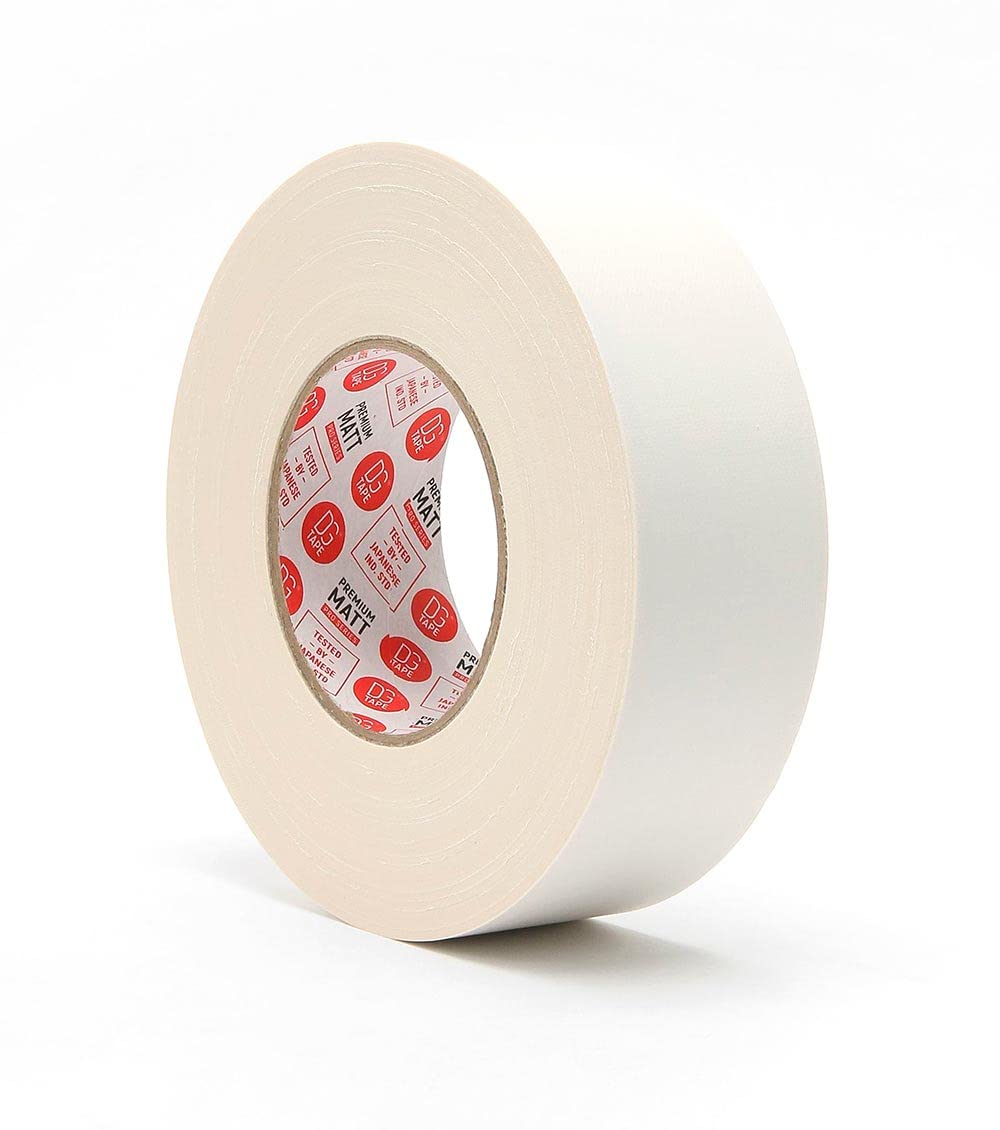 DGTAPE 2 inch X 60 ya White Gaffer Tape. Thick & Strong. Matt LDPE finishing Surface. Outdoor UV Stable (MATT50050/50/W White)