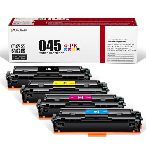 Image of 045 Toner Cartridge set 4-Pack(BK /C /M /Y) High-Yield Compatible CRG045 Toner Replacement for Canon 045 CRG-045 Toner for Color imageCLASS MF634Cdw MF632Cdw LBP612Cdw LBP613Cdw MF631Cn Printer