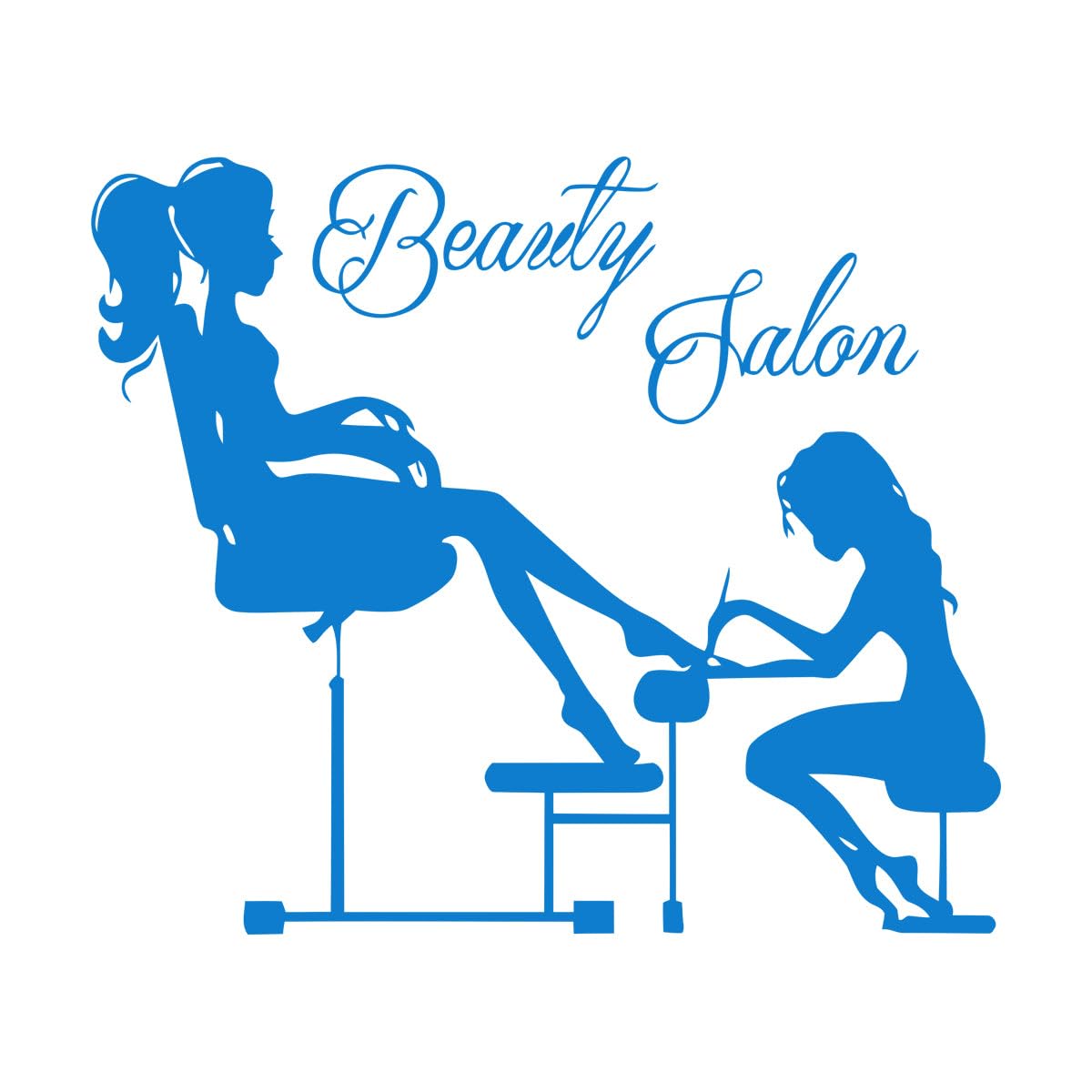 Pedicure Wall Decals Nails Studio Decoration Fashion Girl Nails Manicure Wall Art Sticker Remoavble Interior Design Art Extra Large - 70x81cm