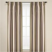Brielle Lafayette Faux Dupioni Silk Lined, Insulated, Room Darkening and Pinch Pleat Finish Rod Loop Back Tab Panel, 95", Green