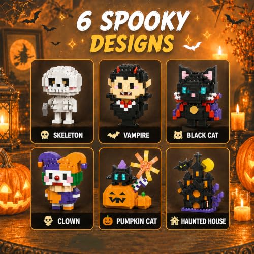 Halloween Advent Calendar 6 Days, Mini Building Blocks Set with Figures - image 2