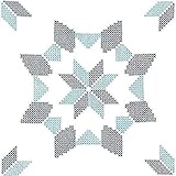 Jack Dempsey Stamped White Quilt Blocks, 18-Inch by 18-Inch, Interlocking XX Western Star, 6-Pack