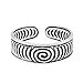 AeraVida Sterling Silver Hypnotic Spiral Toe Ring | Celtic Toe Ring | Adjustable Sterling Silver Ring