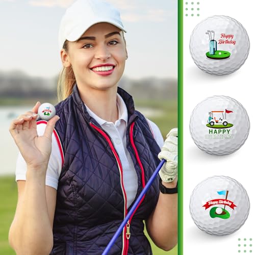 3 Pcs Happy Birthday Golf Balls