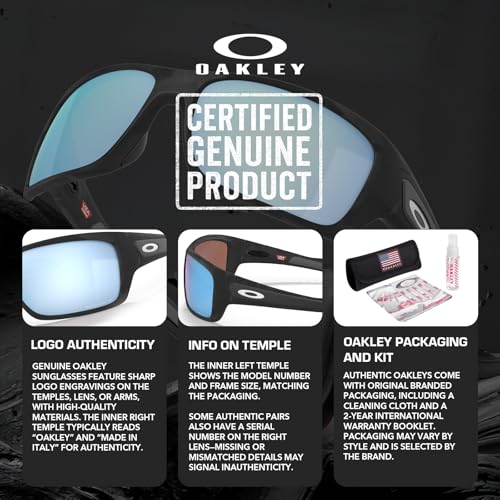 Image of Oakley TURBINE OO9263 Rectangle Shape Sunglasses With Official Eyewear Kit | Men's Sunglasses