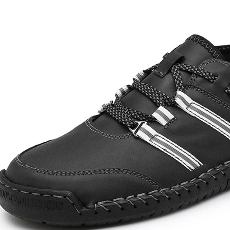 Men's Fashionable Flat Heel Lace-up Casual Shoes Comfortable Round Toe Soft Sole Oxford Shoes Men Low-top Breathable Shoes for Travel Party Driving3