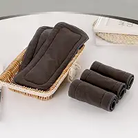 5 Absorvente Para Fraldas Ecológica 5 Camadas Com Inserção de Carvão de Bambu (5 Unidades) Toque Seco