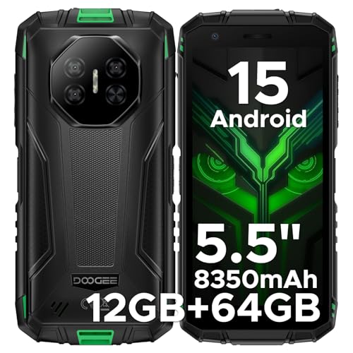 DOOGEE Fire 3 Outdoor Handy Android 15, Octa-Core Prozessor 8350mAh, 12GB+64GB/2TB TF Outdoor Smartphone Ohne Vertrag, 5.5\" IPS HD+ Baustellenhandy, 13MP AI Kamera, Widevine L1/4G Dual SIM/Face ID/NFC DOOGEE Fire 3 Outdoor Handy Android 15, Octa-Core Prozessor 8350mAh, 12GB+64GB/2TB TF Outdoor Smartphone Ohne Vertrag, 5.5\" IPS HD+ Baustellenhandy, 13MP AI Kamera, Widevine L1/4G Dual SIM/Face ID/NFC