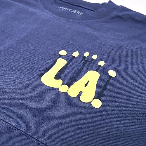 Spirit Jersey Classic Los Angeles Cityscape Jersey, Oversized, Unisex, Long Sleeve Pullover Shirt, Graphic Moonlight Blue3