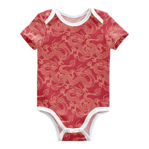 Image of JHKKU Unisex Baby Bodysuit Boy Girl Clothes Soft Cotton Newborn Infant Outfit Shrot Sleeve Romper 0-24 Months