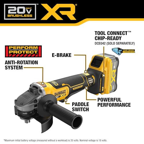 DEWALT 20V MAX XR Brushless Cordless 4-1/2 in. - 5 in. Angle Grinder Kit with XR POWERPACK (DCG410WW1) - image 5